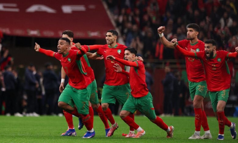 Morocco celebrate victory over Nigeria