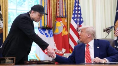 Starlink owner, Elon Musk with US President Donald Trump