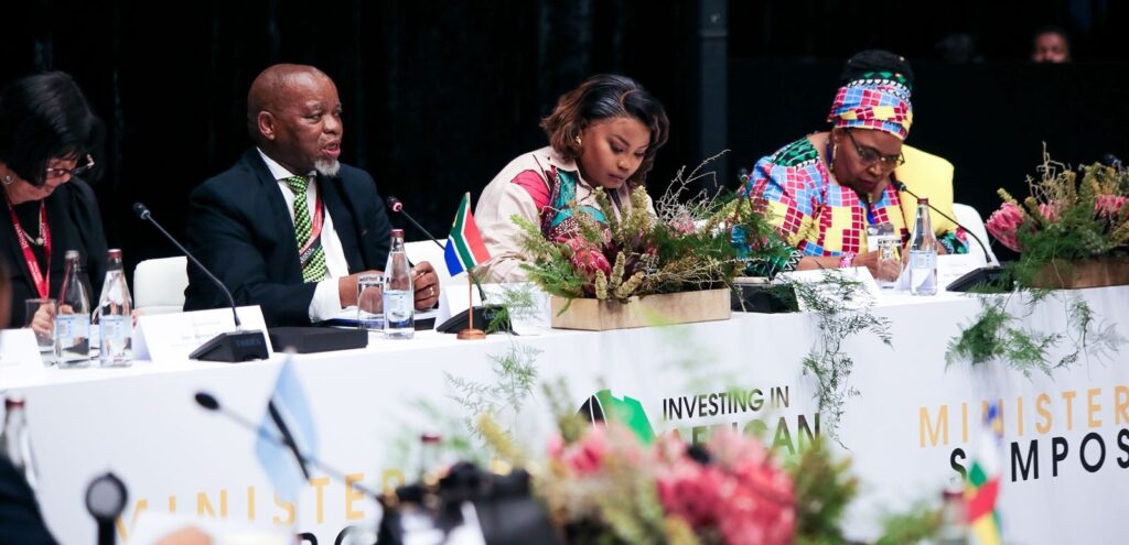 South African Minister of Mineral and Petroleum Resources, Gwede Mantashe welcomes participants at the Africa Mining Indaba in Cape Town, South Africa